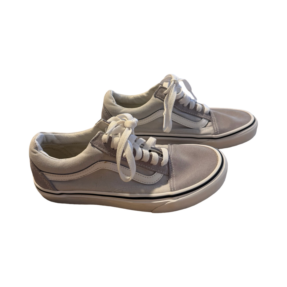 Vans Old Skool Frost Grey Canvas and Suede Sneakers Size 5 Men / 6.5 Women